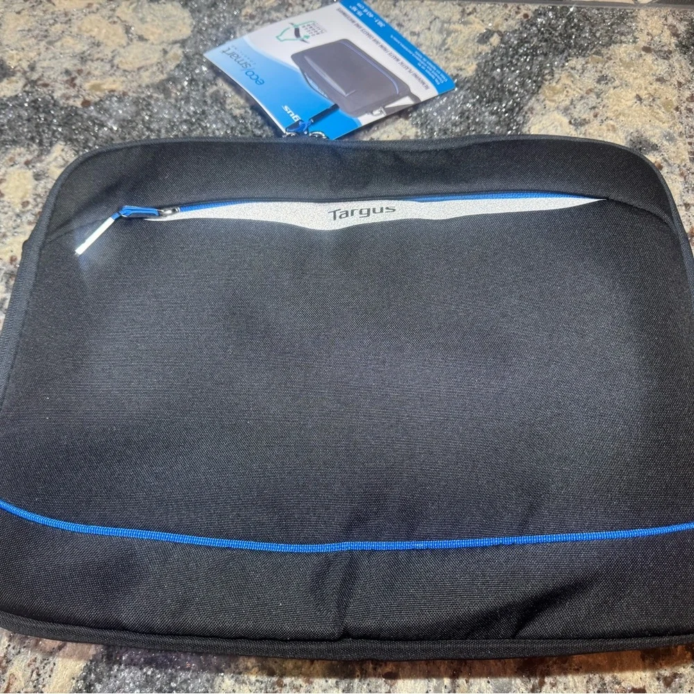Targus Black Laptop Bag with Blue Trim
